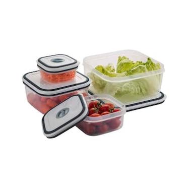 Imagem de Conjunto de Potes Quadrados 4 Peças Electrolux em Polipropileno com Fechamento Hermético