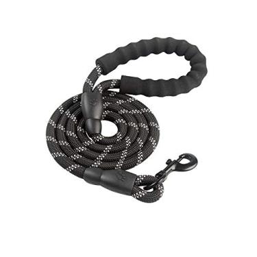 Imagem de Trela para cachorro Corda refletiva para animais de estimação Trela para cães Corda de Nylon para escalada e tração Corda redonda rosqueada para cães pequenos e médios