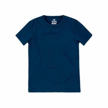 Imagem de Camiseta Hering Kids Menino Infantil Básica Tradicional Azul