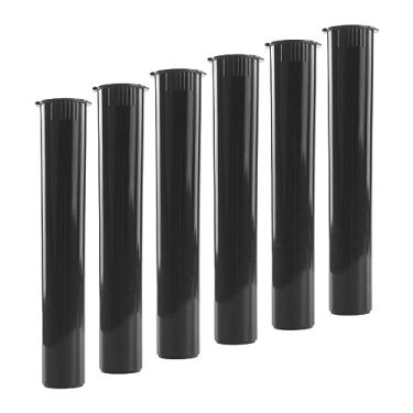 Imagem de BOROLA 116mm 6pcs Tubos de Armazenamento à Prova d'Água e sem Cheiro para Cigarros, Garrafas Apertáveis com Tampas, Recipiente Plástico Hermético para Proteger Cigarros Pré-Rolados e Cigarilhas (Preto)