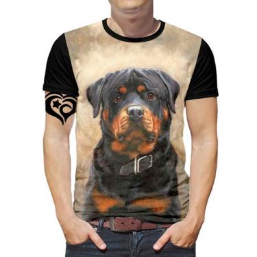 Imagem de Camiseta Rottweiler Masculina Cachorro Cão Animal Blusa - Alemark