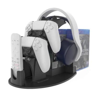 Imagem de O suporte multifuncional TwiHill é adequado para PS5 / PS4 / Xbox/NSPRO, suporte de alça para jogos de armazenamento de disco suporte de controle remoto de rack