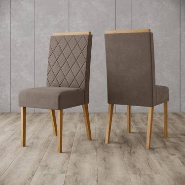 Imagem de Kit 4 Cadeiras Nina Marrom Amêndoa - Henn