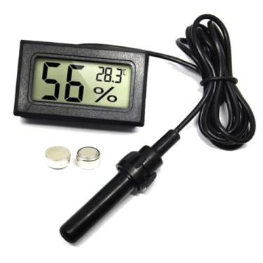 Imagem de Mini Higrômetro Digital +sonda Termômetro Umidade Chocadeira