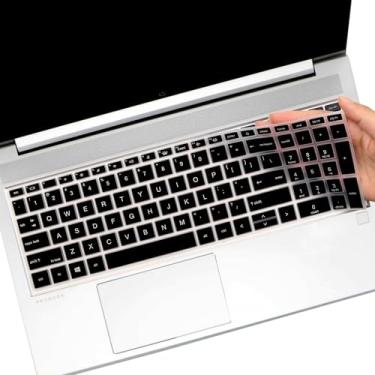 Imagem de Capa de teclado para HP ProBook 450 G8 G9 G10 / ProBook 455 G8 G9 G10 /ProBook 650 G8/HP Zbook Power G8 G9 39.6 cm Capa protetora de teclado (não serve para ProBook 450 455 650 G6 G77) ) - Preto