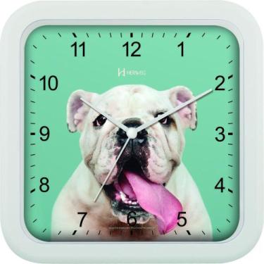 Imagem de Relógio Parede Branco Com Fundo Verde Cachorro Herweg
