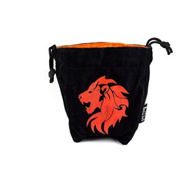 Imagem de Bolsa grande reversível de microfibra para dados – autônomo e comporta mais de 250 dados poliédricos com cordão – vários designs disponíveis (leão)