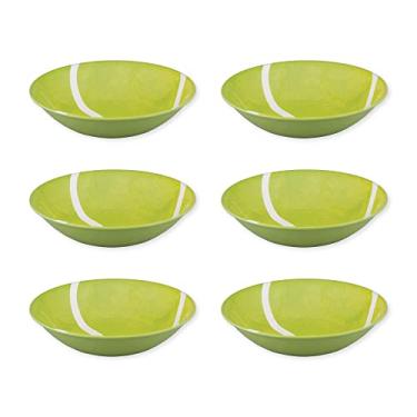 Imagem de UP Conjunto de 6 tigelas de jantar de melamina, sem BPA, laváveis na lava-louças, tigelas de cozinha para macarrão, arroz, sopa e salada, tigelas de 20 cm (tênis)