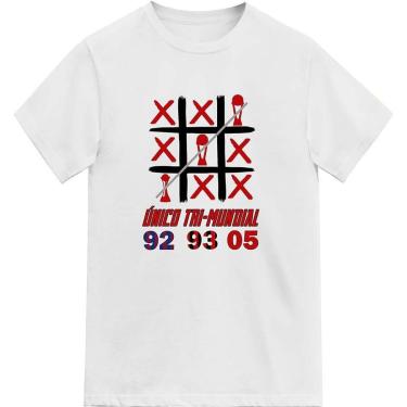 Imagem de Camiseta de Futebol Tricolor Único Tricampeão Mundial Masculina-Unissex
