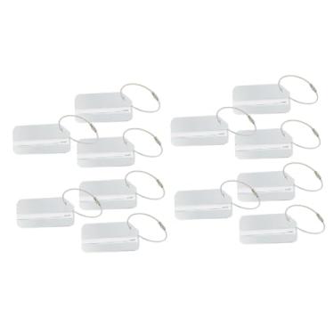 Imagem de 12 peças etiqueta de bagagem etiquetas de identificação etiquetas de bolsa etiquetas de couro cartões de embarque de couro etiqueta de suspensão de bagagem etiquetas de cruzeiro etiqueta de bagagem li