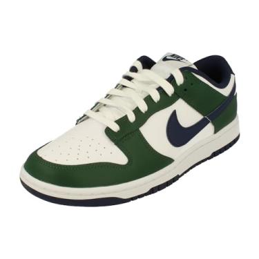 Imagem de Nike Tênis masculino retrô Dunk Low (FV6911-300, abeto/branco/ouro universitário/azul-marinho), Abeto/branco/ouro universitário/azul-marinho, 45