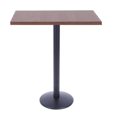 Imagem de Mesa Bistrô Zeta 111,50 Cm (Altura) Com Tampo Em Mdp Quadrado 70 Cm Imbuia