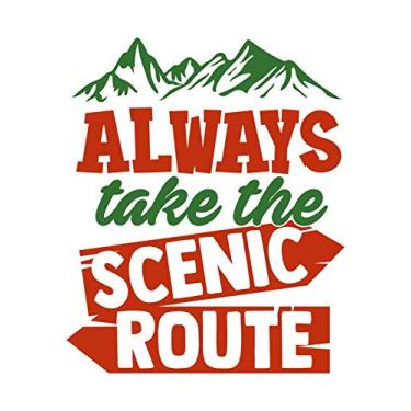 Imagem de Adesivo adesivo de vinil More Shiz Always Take The Scenic Route - Carro caminhão Van SUV Janela Janela Parede Laptop - Um decalque de 5,5 polegadas - MKS1310