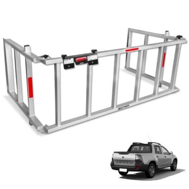 Imagem de Extensor de Caçamba Oroch 2016 a 2024 Rampa Preto Reforçado 350kg Gtnox