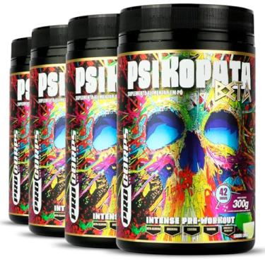 Imagem de 4 Pré Treino Psikopata Beta 300g - Procorps (300g, Limão)