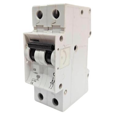 Imagem de Disjuntor C Bipolar 5SX2 35KA - Siemens | 2A 5SX2202-7C