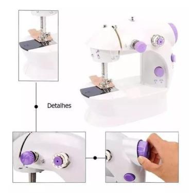 Imagem de Mini Máquina Costura Portátil Elétrica Com Acessórios Bivolt - IWMC507