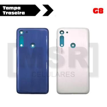 Imagem de Tampa traseira celular MOTOROLA modelo G8, AZUL