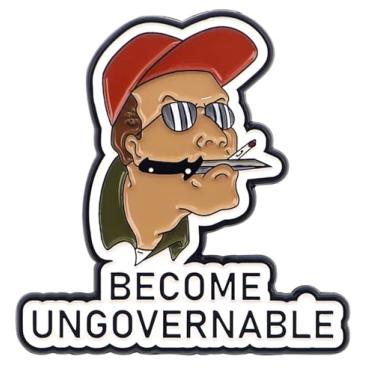 Imagem de Crachá esmaltado King of the Hill Dale Gribble Become Ungovernable Cartoon Comedy TV Show Anarchy 3.3 cm, 1.3 Inches, Esmalte, Esmalte