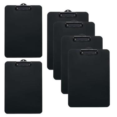 Imagem de Prancheta A4 Preta Offic Giz ou Giz Liquido Stalo 6 Unidades, Black