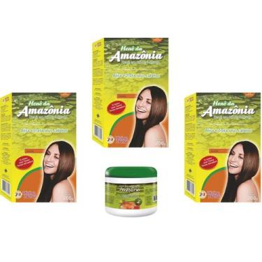 Imagem de Divina Dama Amazonia Incolor Hene em Po 03x200gr + Creme Branco 01x500