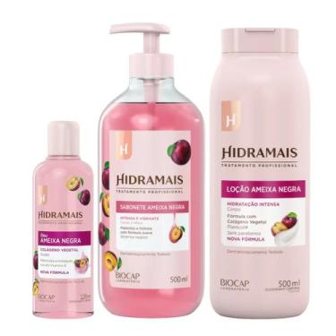 Imagem de Kit 1 Sabonete Ameixa Negra 500ml 1 Loção Ameixa Negra 500ml 1 Óleo Am