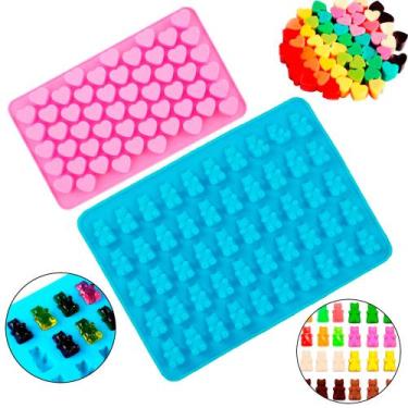 Imagem de Molde Silicone Ursinho Coração Gummy Bear Gelatina Bala Kit - Things N