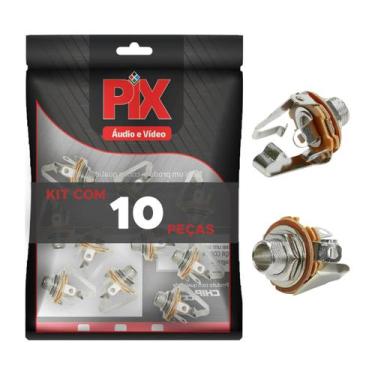 Imagem de 10x Jack J10/p10 Fêmea Mono/estéreo C/trava Circuito Aberto - PIX