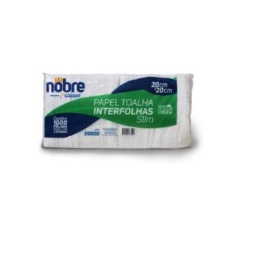 Imagem de Papel Toalha Interfolha 2D Slim 20x20 (celulose virgem) c/ 1000 Nobre