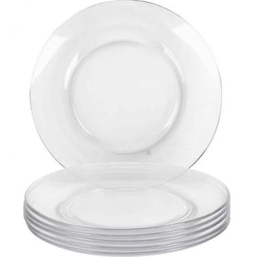 Imagem de Conjunto de 6 Pratos de Vidro Raso 23cm Astral Duralex - Nadir, Redond