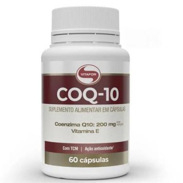 Imagem de Coenzima q10 Vitafor 200mg/Dose Vitamina E Antioxidante Energia Suplem