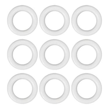 Imagem de Argola Para Artesanato Branca Plástico Resistente 100 Unidades - Russo