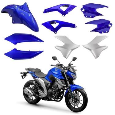 Imagem de Kit Carenagem Completo Traseiro Dianteiro Fazer 250 Fz25 Azul 2018 201