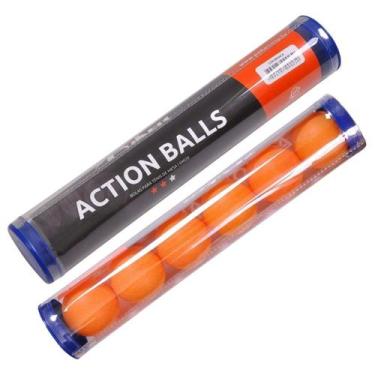 Imagem de Kit C/ 6 Bolas Tenis de Mesa Poker Action Balls 40mm, Laranja, Único