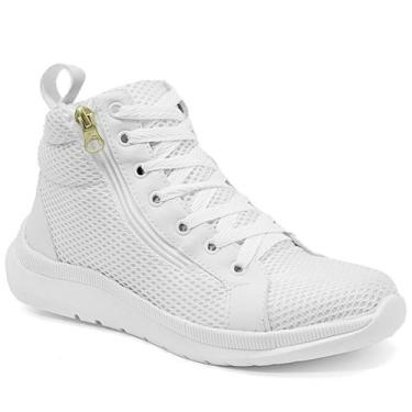 Imagem de Tênis Feminino Sapato Bota Botinha Cano Alto Fitness Confortável - J.R