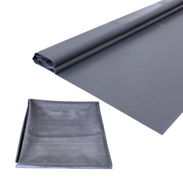 Imagem de Torcia Forro de panela de chuveiro grosso e durável 1,5 m x 2,3 m, folha de PVC de 30 mm de espessura para bases de banheiro e cozinha, cinza