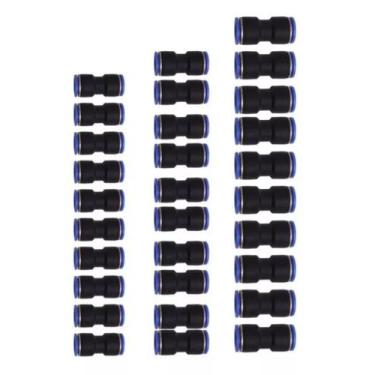 Imagem de Kit Conexão Pneumática Engate Rapido União Reta 6 8 10 Mm - TOP-AR