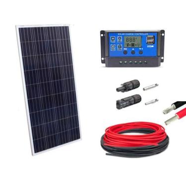Imagem de Kit Painel Placa Energia Solar 155w Contro20a Cabo E Mc4 - Resun