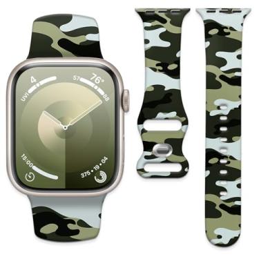 Imagem de Pulseira de relógio compatível com Apple Watch de 38 mm, 40 mm e 41 mm, pulseira de substituição de silicone macio com fecho clássico para Apple Watch Series SE 8, 7, 6, 5, 4, 3, 2 e 1, Utral para