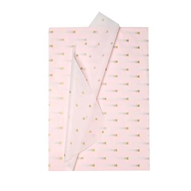 Imagem de Folhas de papel de seda para presente de coração dourado, romântico, rosa, papel de embrulho, roupas, envoltório de vinho, dia dos namorados, casamento, dia das mães, artesanato, decoração de