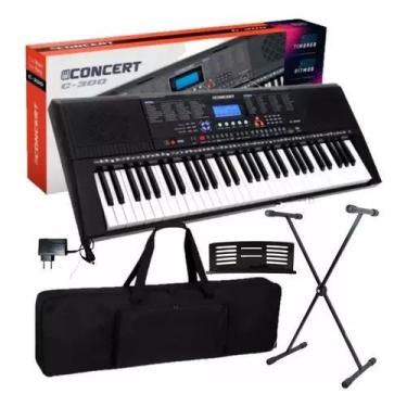 Imagem de Teclado Profissional Concert C-300 Usb Kit Capa E Suporte