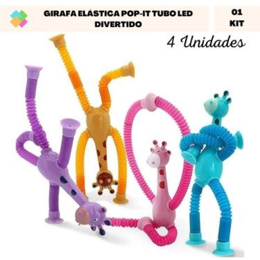 Imagem de Girafa Elástica Pop-It Tubo LED Divertido (4 Und) - Art Brink