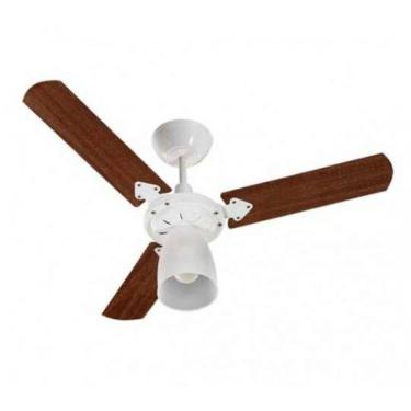 Imagem de Ventilador De Teto Marbella 130 W Branco 3 Pás Mogno Tron