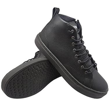 Imagem de Tênis Masculino Cano Alto Stir Numeração Especial Preto estiloso Tamanho:38;Cor:Preto;Gênero:Homem