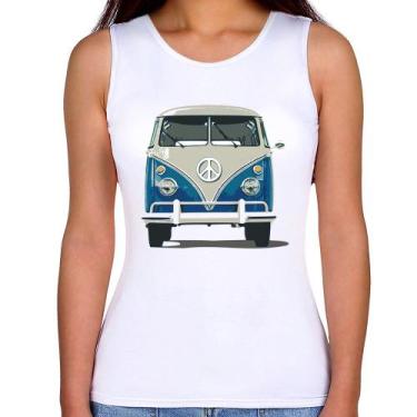 Imagem de Regata Feminina Kombi Vintage - Foca na Moda, Branco, M