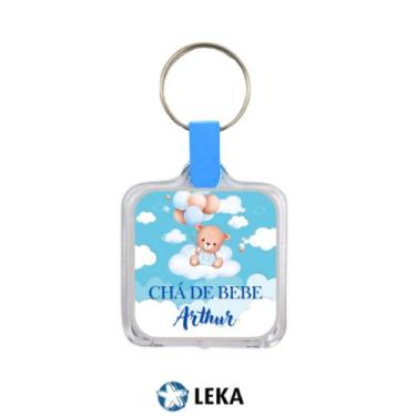 Imagem de 50 Chaveiros Para Foto De Acrílico Porta Foto Lembrança-AZUL- LEKA PLA