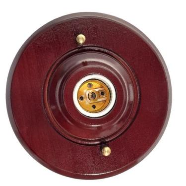 Imagem de Plafonier De Madeira C/ Bocal De Cerâmica Plafon Decorativo Luminária 