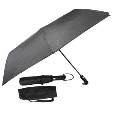 Imagem de Guarda Chuva Automático Abre E Fecha Reforçado 37cm Preto Grande - HHW