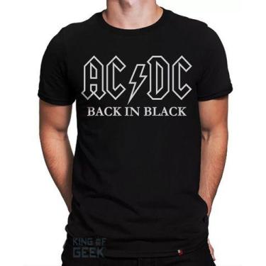 Imagem de Camiseta Ac Dc Back In Black Camisa Banda Rock Heavy Metal - KING OF G