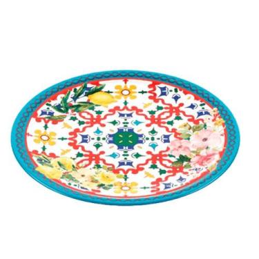 Imagem de Prato Raso Flower & Lemon Em Melamina 27,5Cm - Guzzini